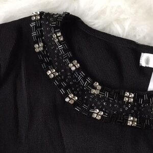 Vintage Black Embellished Top
